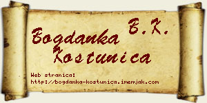 Bogdanka Koštunica vizit kartica